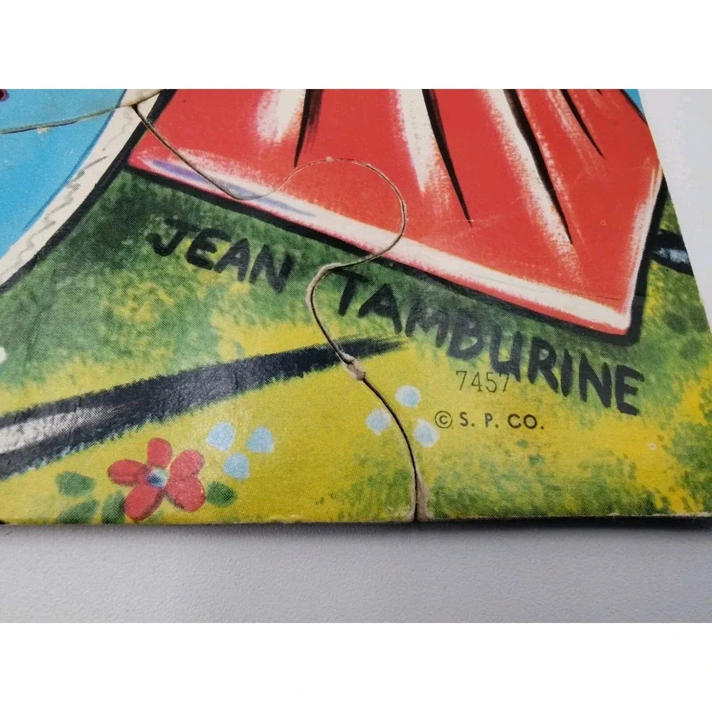 1950‎ TRAIN Jigsaw Puzzle Jean Tamburine rare VTG 📸SEE PICS📸